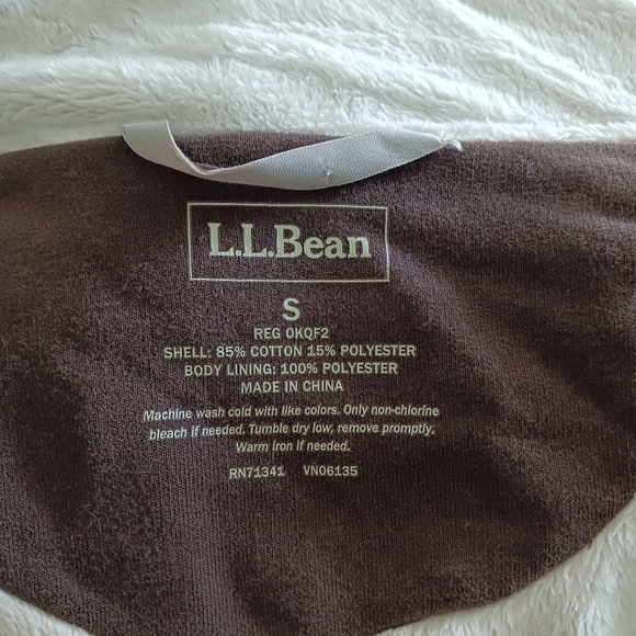 LL Bean Women Jacket Vest Small/ Med Lined  Cotton Blend Brown Fall Cabincore - Picture 2 of 7